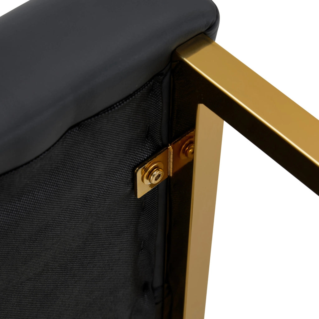 SGABELLI da bar design nordico 91,4 cm nero e oro
