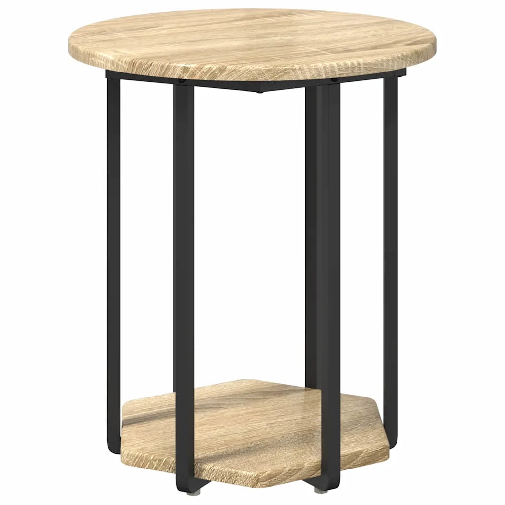 Set tavolini con lo scaffale 2 pz | Tavolo laterale Marrone