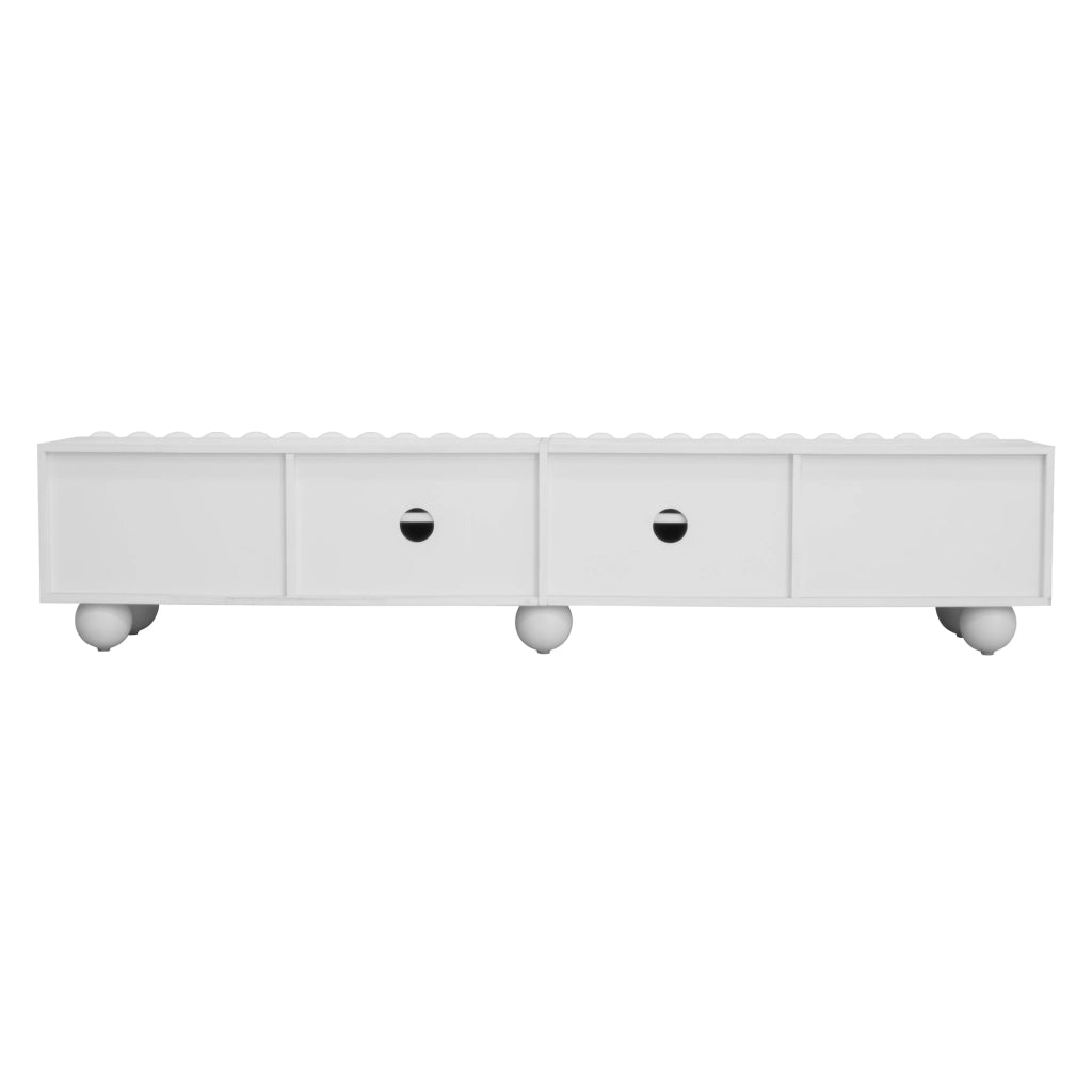 Mobile porta tv 175 cm bianco con ante e cassetti