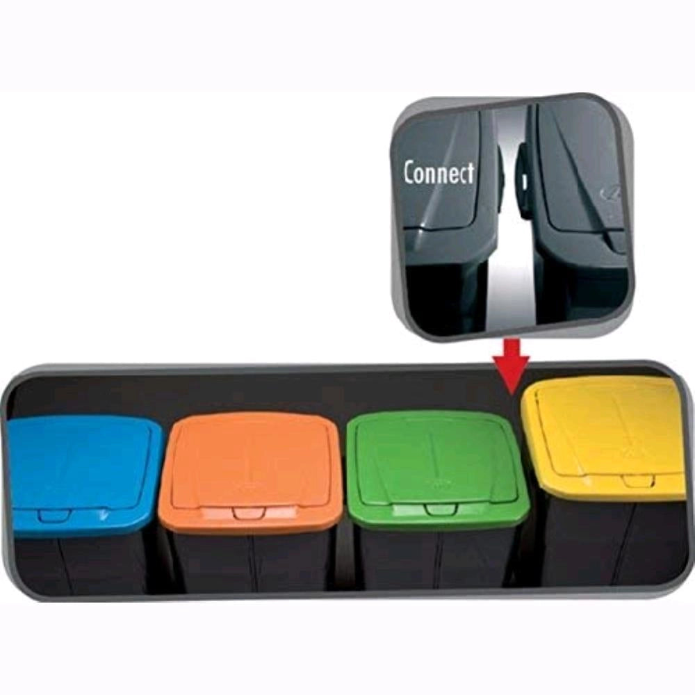 PATTUMIERA per RACCOLTA DIFFERENZIATA Colore AZZURRO 25 Litri ECOBIN 22x36x51 cm