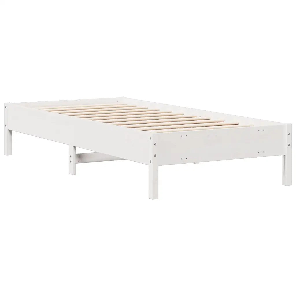 Letto con Libreria senza Materasso-Struttura Letto con contenitore 75x190 cm in Legno Pino 330946