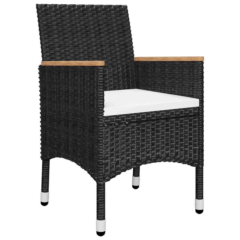 Set Mobili da Pranzo per Giardino 5 pz Nero 3067677