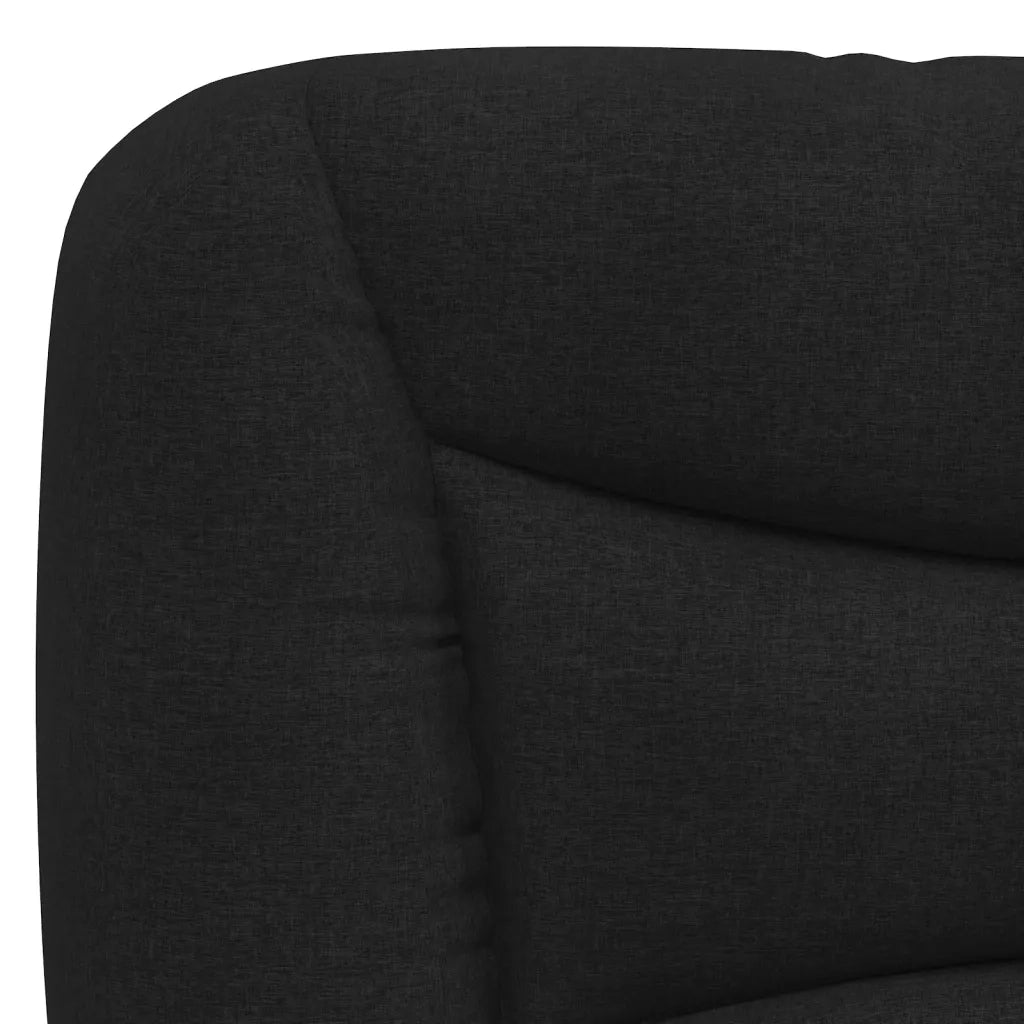 Coussin de tête de lit Hvar noir 180 cm tissu