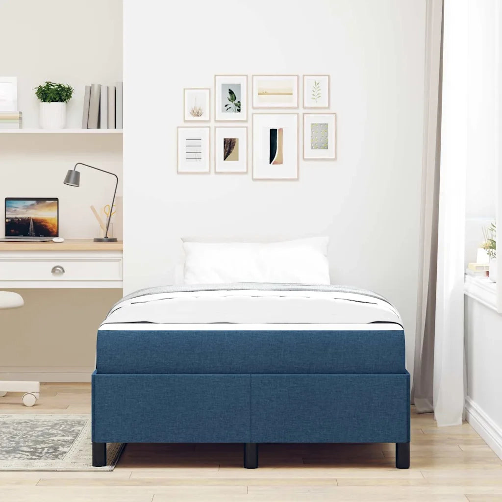 Letto a molle Blu 120 x 190 cm Tessuto