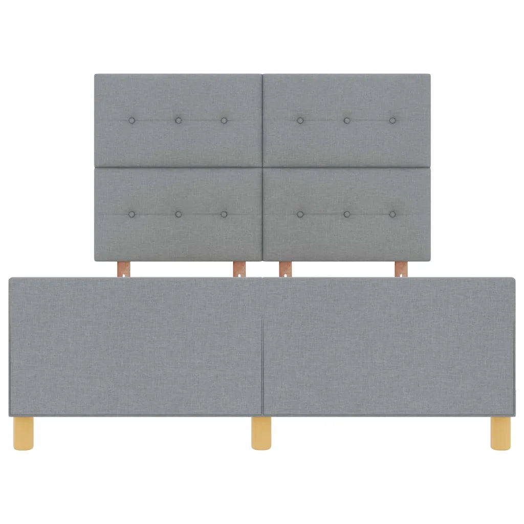 Letto matrimoniale | Letto per adulti | Struttura del letto Grigio chiaro 140 x 190 cm Tessuto