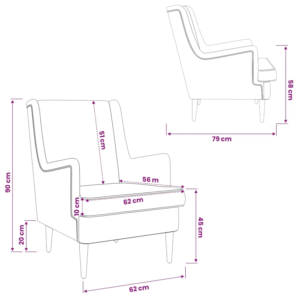 Poltrona Blu Tessuto 42029955