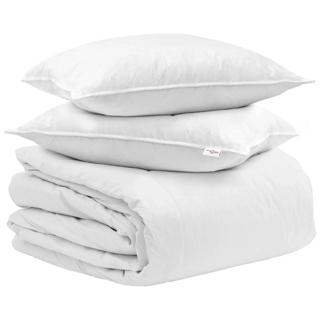 Set di Piumoni con cuscino 3 pcs Bianco Piuma d'anatra 3377050