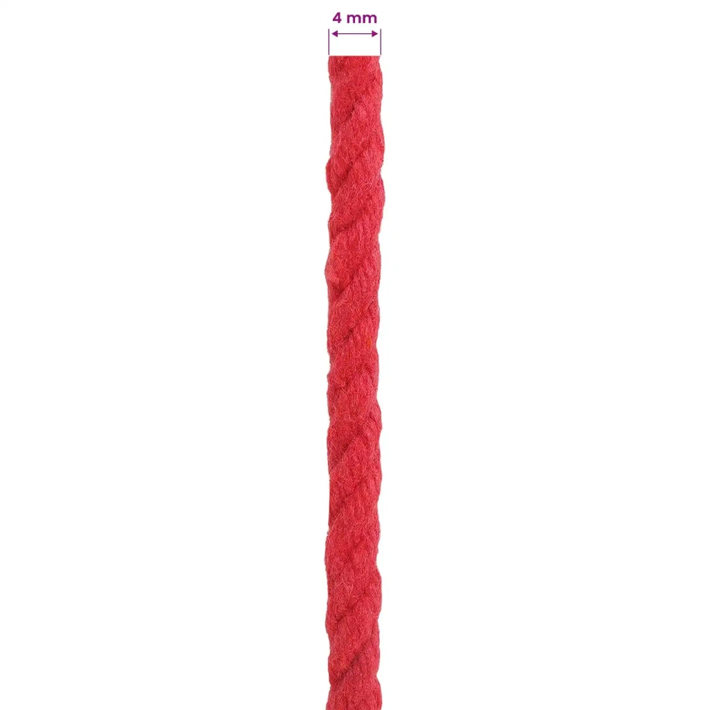 Spago di Cotone 4 mm 50 m Rosso 100% Cotone 42011893