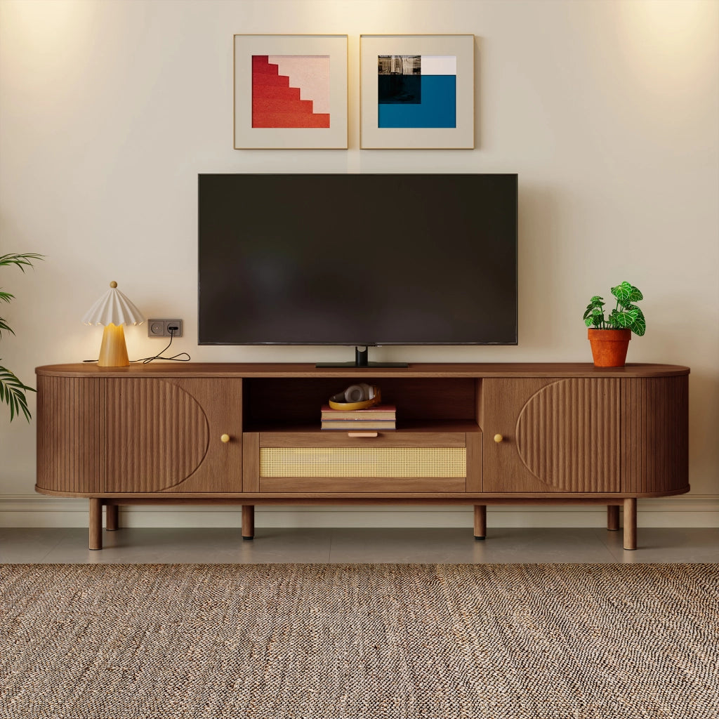 Mobile porta TV 175 cm in MDF colore noce