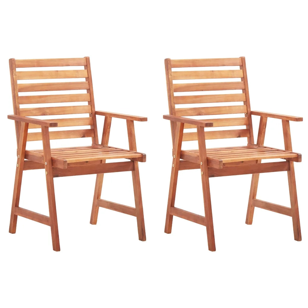 Sedie da Pranzo da Esterni con Cuscini 2 pz Massello di Acacia 3064334