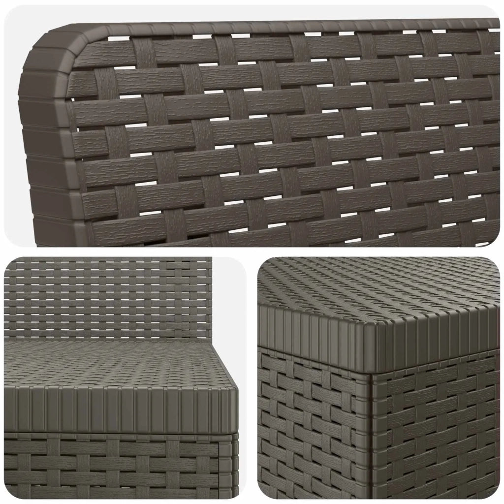 Divano da giardino 4 posti aspetto rattan PP Grigio Chiaro 3443925