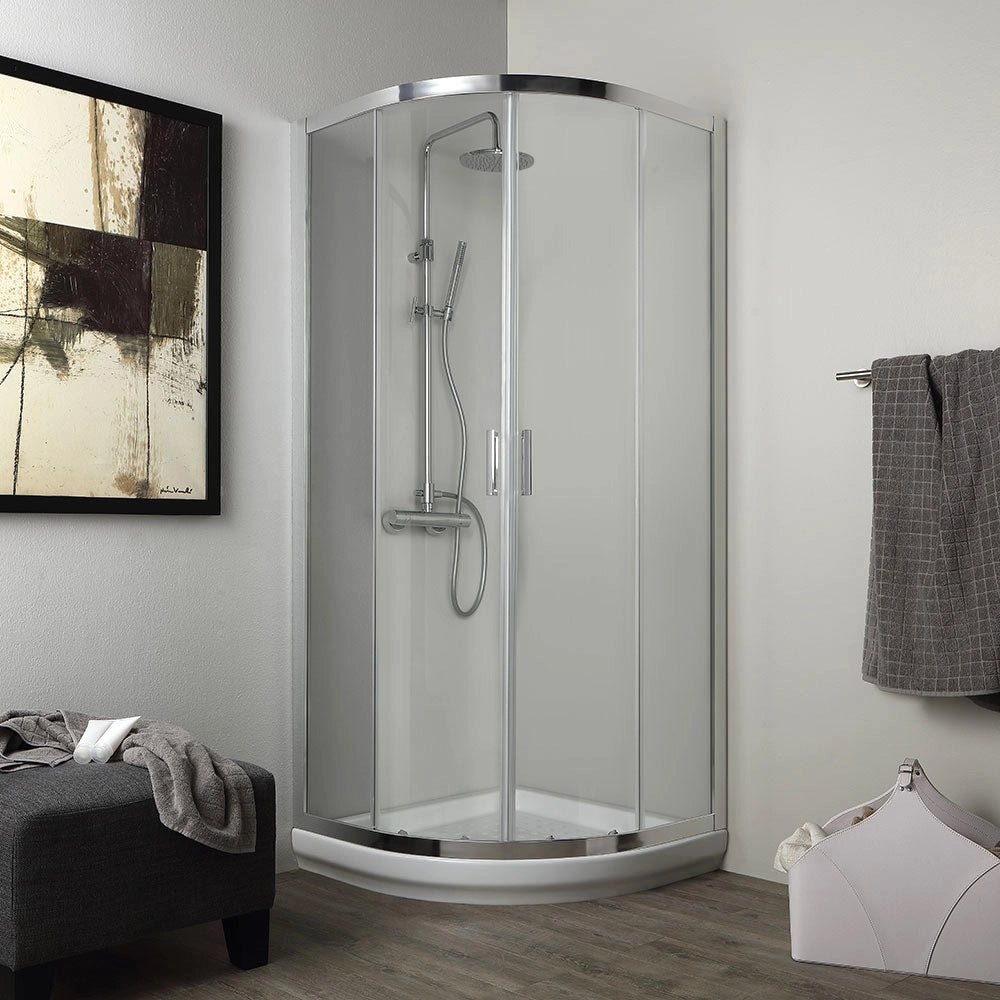 Box doccia semicircolare 80x80 cm trasparente