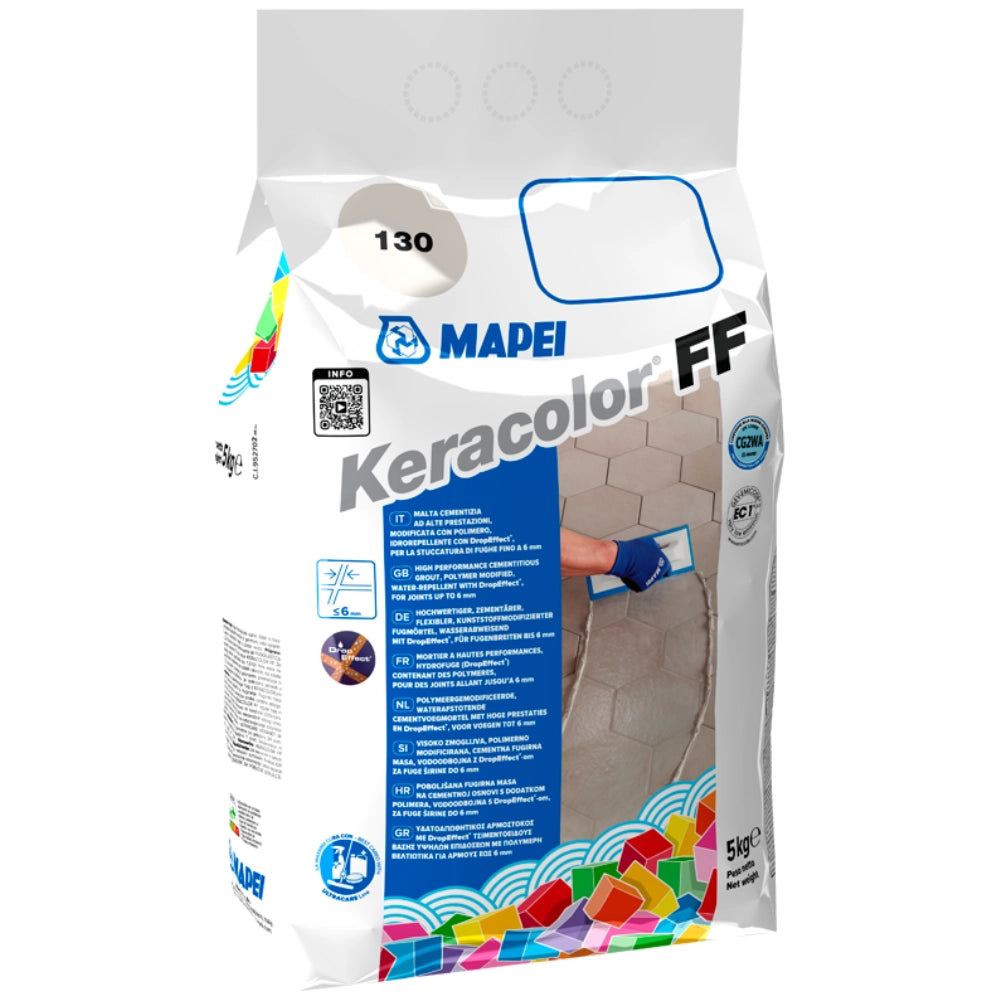 Stucco fughe grana fina ceramiche piastrelle mosaici keracolor ff sacco 5 kg *** colore- grigio medio - 112, confezio...