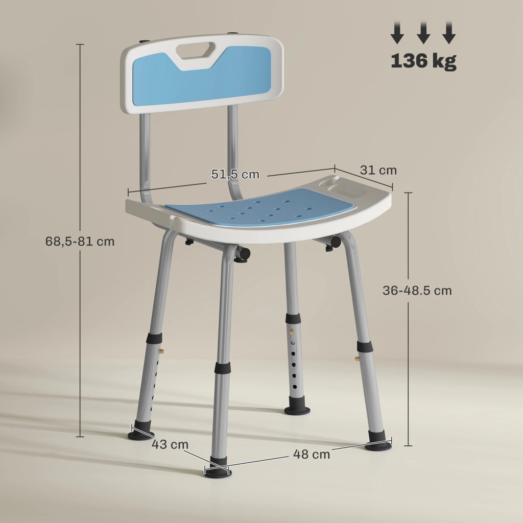 Sedia per anziani con schienale regolabile ¨C Minimal ¨C Grigio