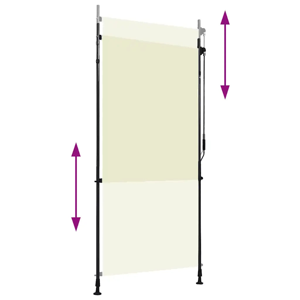 Tenda a Rullo per Esterni-Tenda da sole avvolgibile 100x270 cm Crema