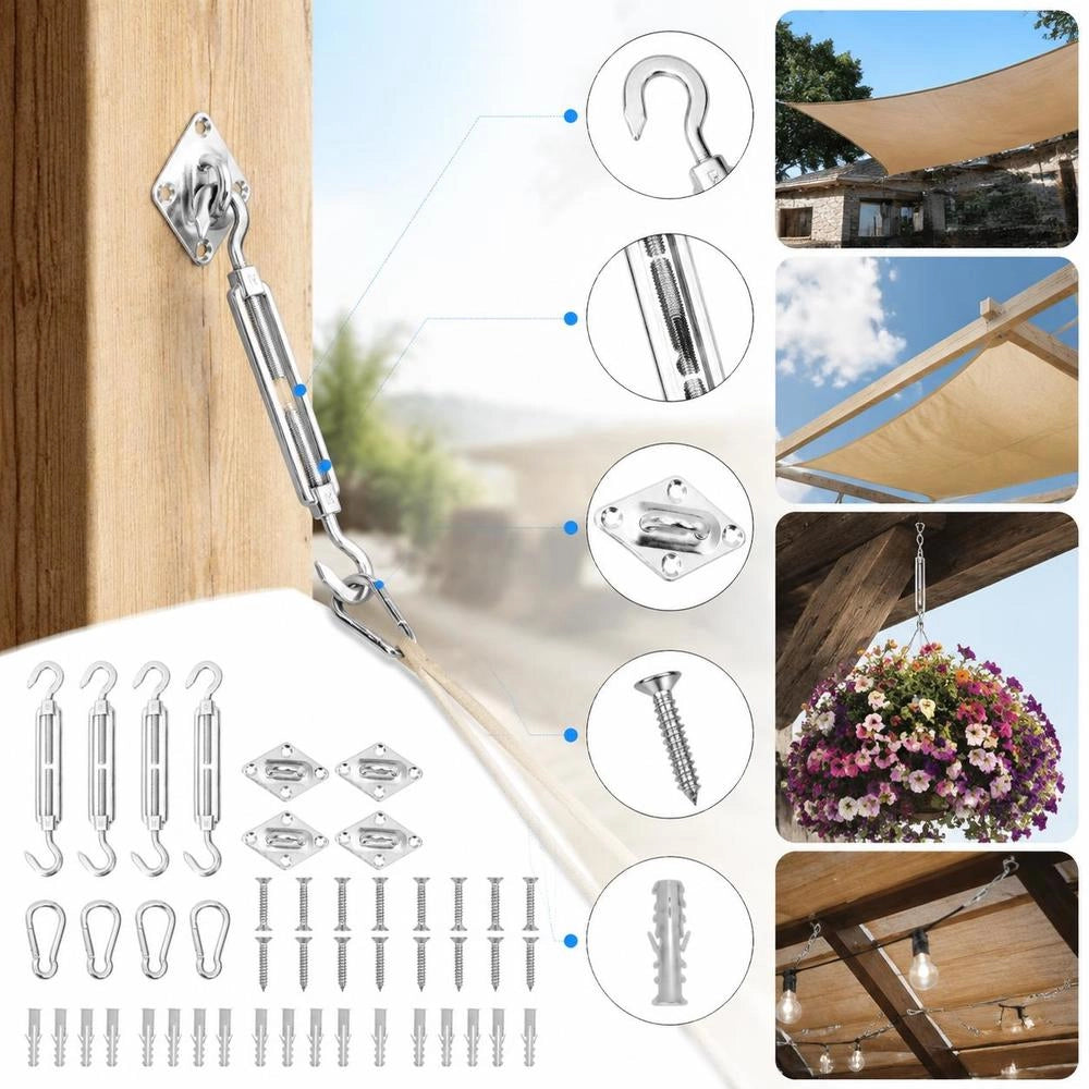 12-piece Sunshade Accessory Set, Stainless Steel
