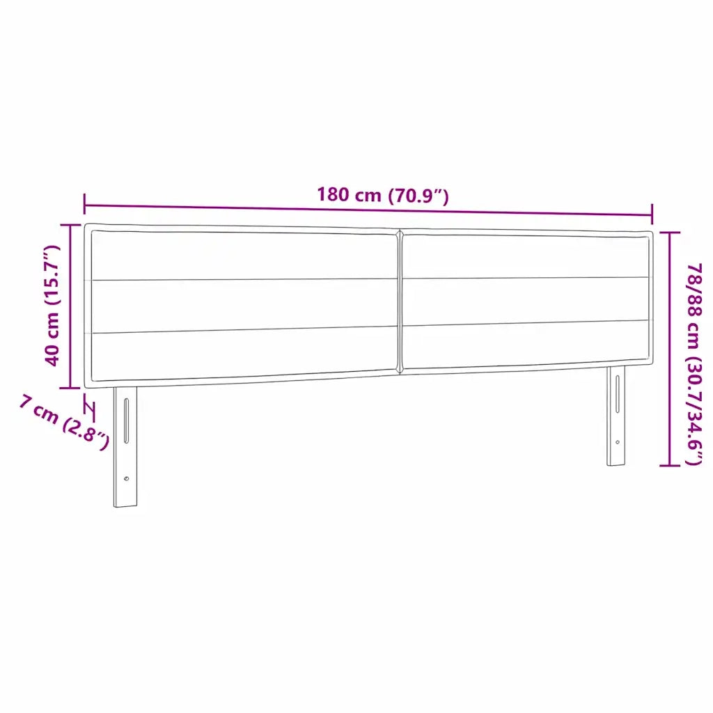 Testiera | Testata LED con strisce LED con Testiera | Testata Blu 180 cm Tessuto