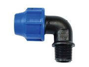 RACCORDO A COMPRESSIONE GOMITO 90° MASCHIO PN16 - ø mm.16x M 3/4"