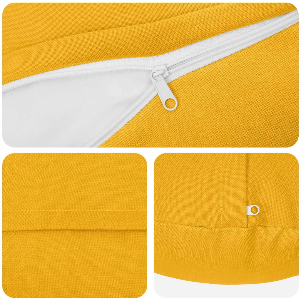 Cuscino con cuscino HEERLEN 2 pz Giallo Chiaro Tessuto 928677