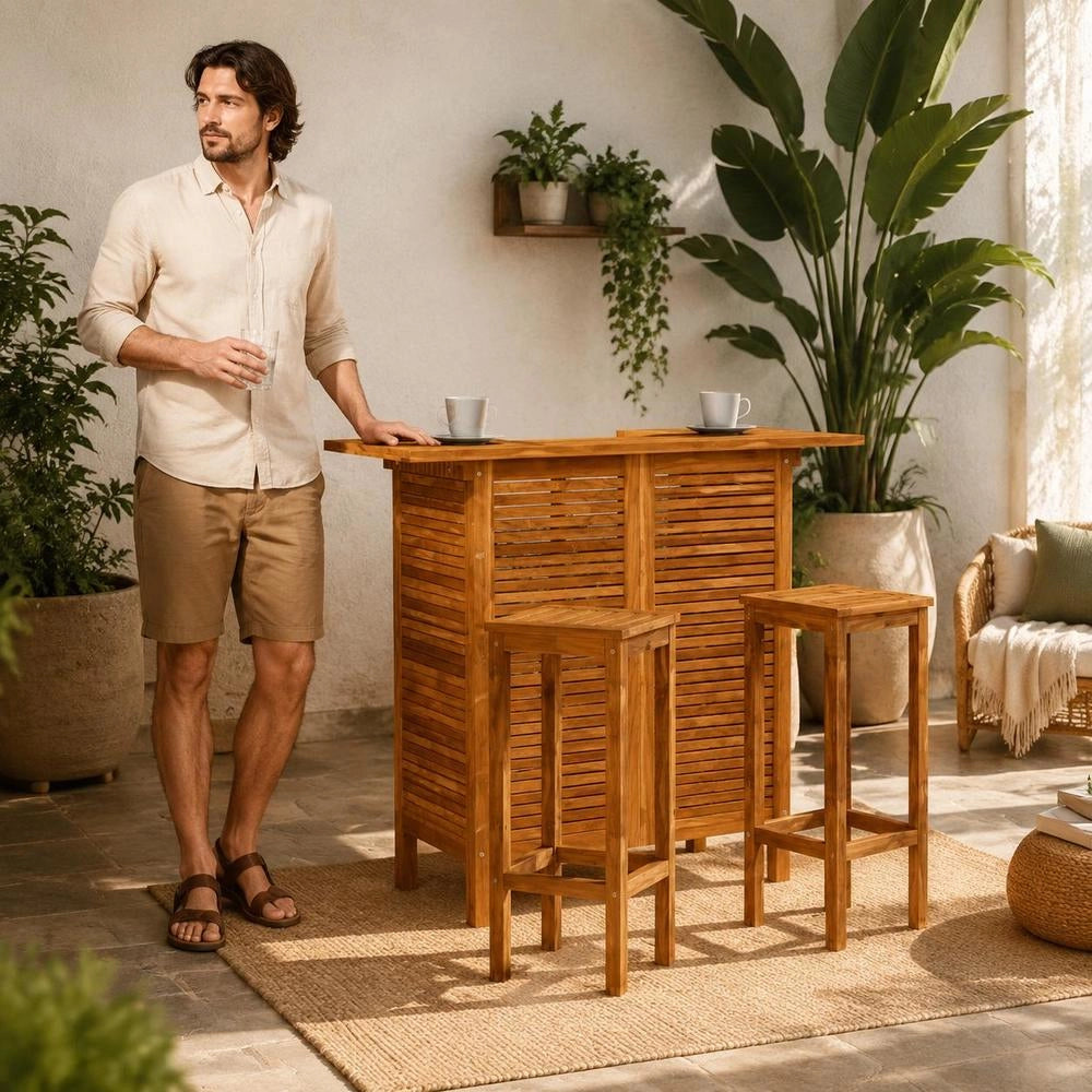 Bar Table 110x50x105 Cm Solid Acacia Wood