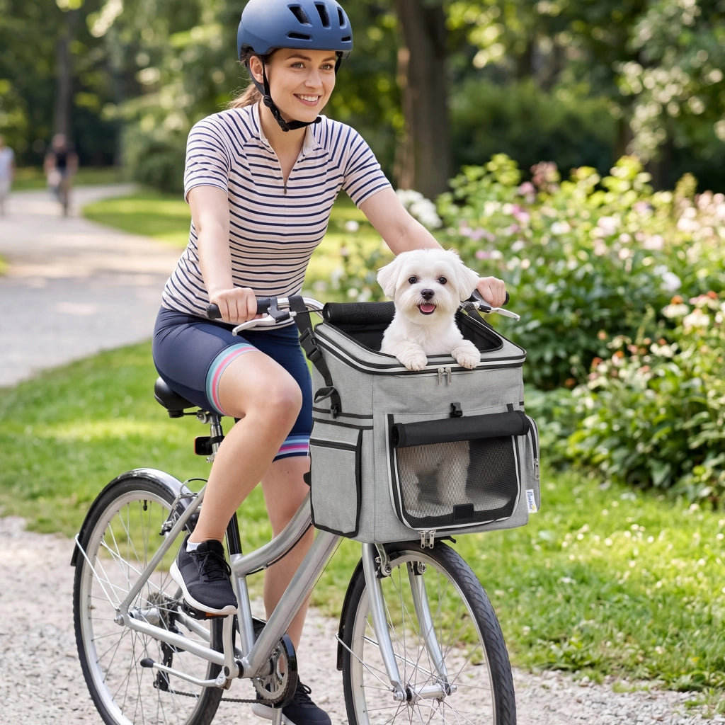 Cuscino Cestino Trasportabile per Cane Piccolo ¨C Xylo ¨C Grigio Chiaro