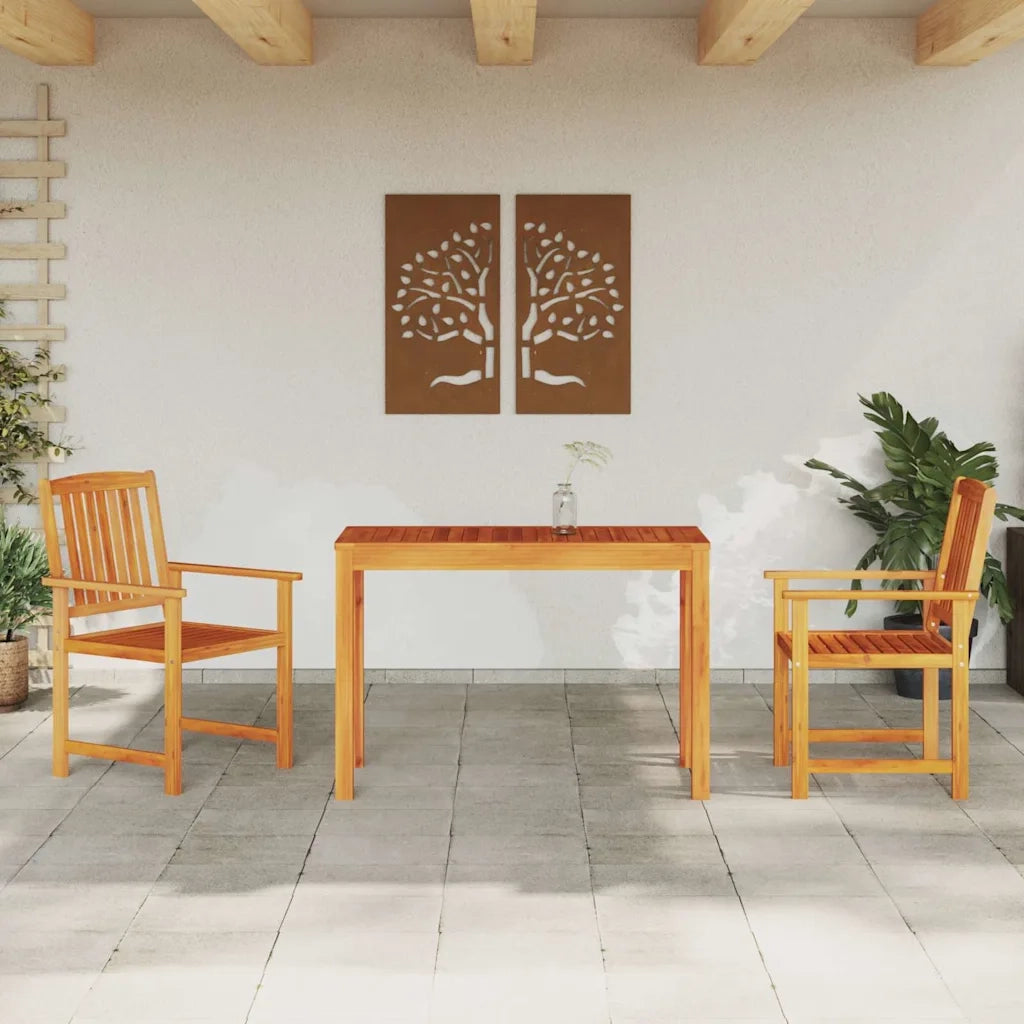 Set da Pranzo per Giardino 3 pz Marrone 3375675