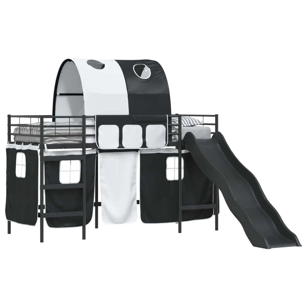 Struttura del letto loft per bambini Nero 99,5 x 190 cm Metallo