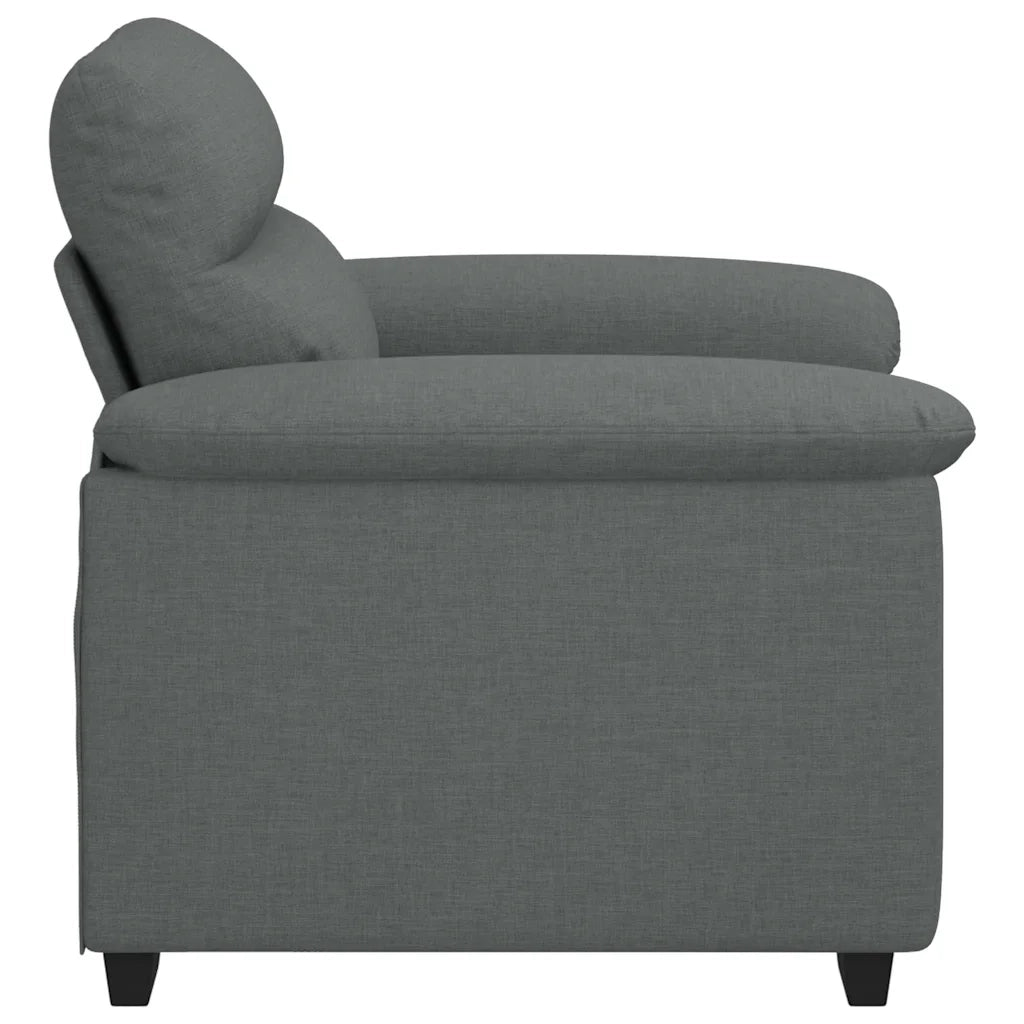 Poltrona Grigio Scuro 100x81x84 cm in Tessuto 4105288