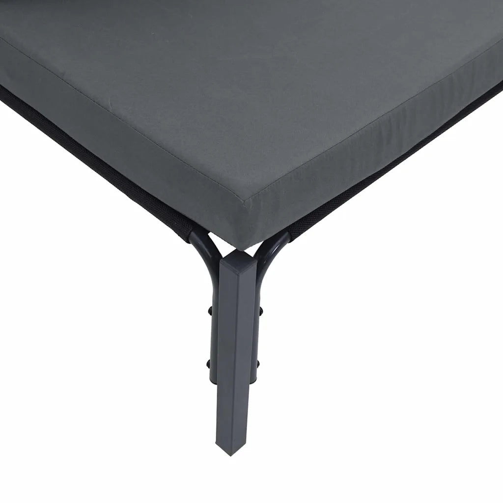 Set Divano da Giardino con cuscino 8 pcs Nero Acciaio 3379008