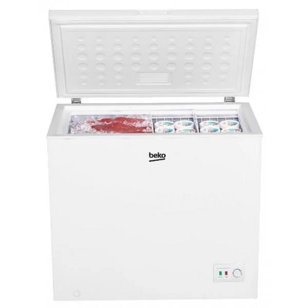 BEKO CONGELATORE A POZZO DA LIBERA INSTALLAZIONE, MOTORE INVERTER, BIANCO, CLASSE E, VOLUME 198 L CF200EWN