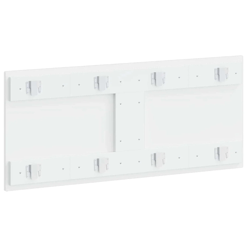 Testiera da Muro DELFT Bianco Lucido Legno ingegnerizzato 897189