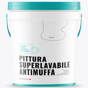 Pittura acrilica ultra opaca super lavabile antimuffa protezione antibatterica *** formato 13 lt, confezione 1