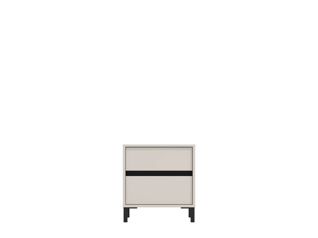 Combatte, Comodino un Ripiano, 48x40x55h cm Bianco