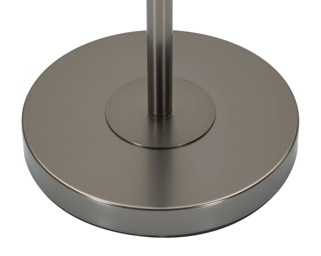 Lampada da Terra Bright One Ø42,5x163 cm in Vetro e Ferro e Tessuto Bianco e Grigio