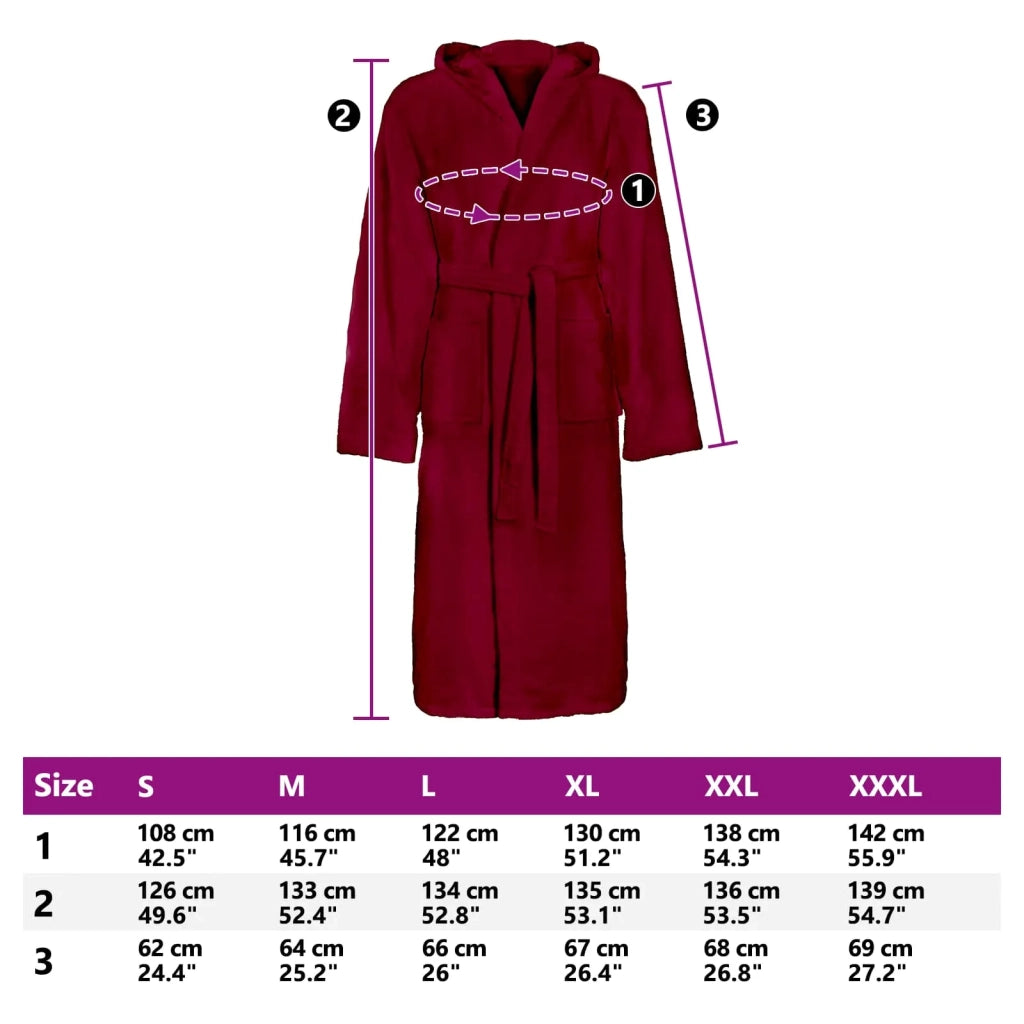Accappatoio KINN Rosso XXL Cotone 4100827