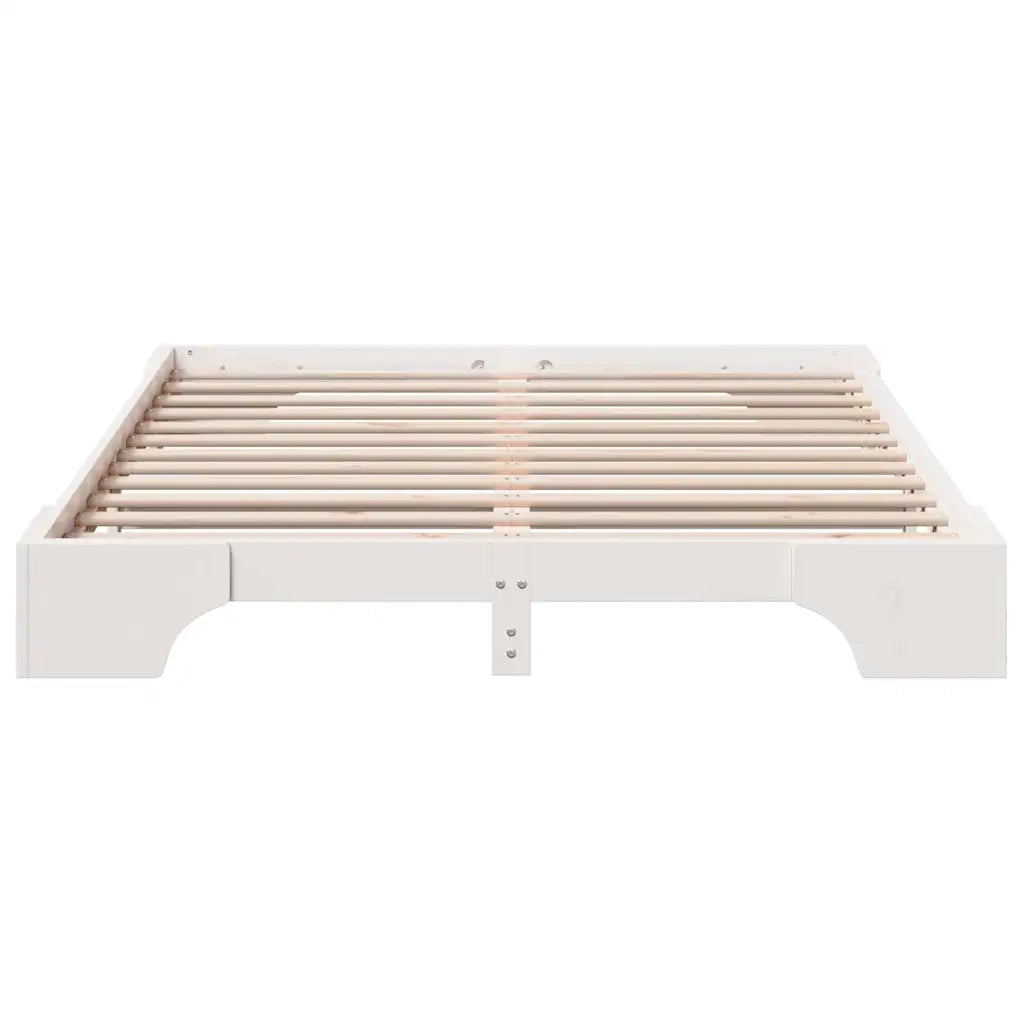 Struttura del letto Bianco 140 x 200 cm Pino massello