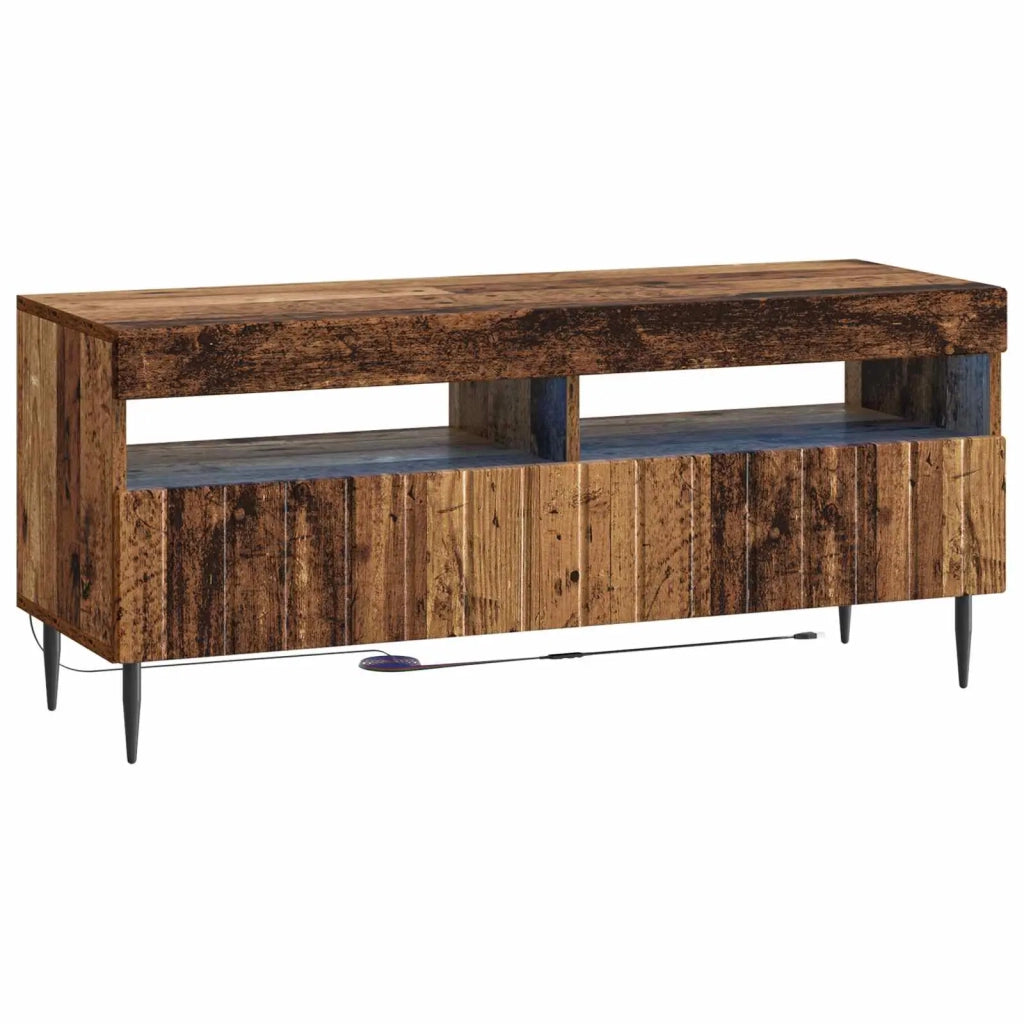 Mobile TV LED ZWOLLE 100 x 35 x 43 cm Legno antico 896553