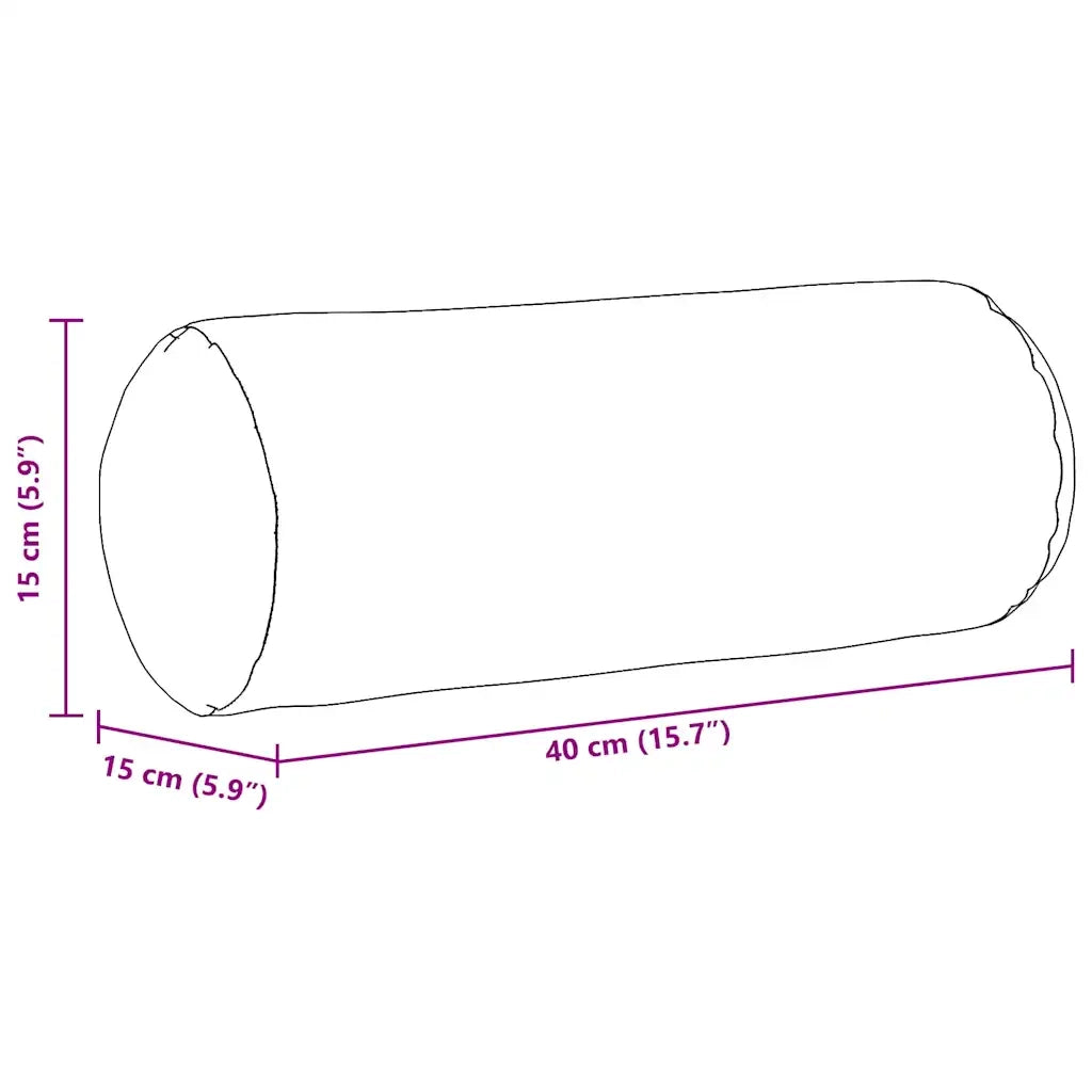 Cuscini a rullo 2 pz | Cuscini per sedie Grigio Nuvola ? 15 x 40 cm Tessuto