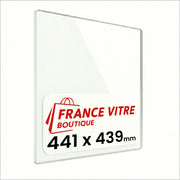 441 x 439 x 4 mm - Vetro per stufa a legna - vetro camino di ricambio - vetro per caminetto resistente al fuoco - France Vitre