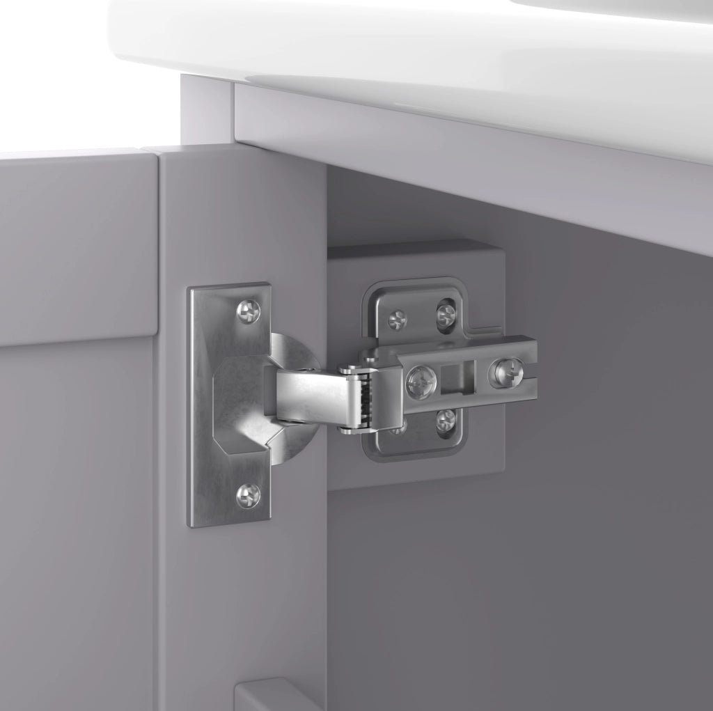 Mobile bagno freestanding con lavabo integrato, grigio, 76 x 46 x 83,5 cm