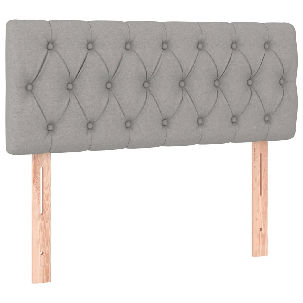 Testiera-Testata Decorativa Grigio Chiaro 90x7x78/88 cm in Tessuto