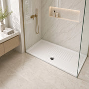 Piatto doccia rettangolare in Ceramica GALASSIA 110x75 BIANCO LUCIDO H 6 cm con antiscivolo