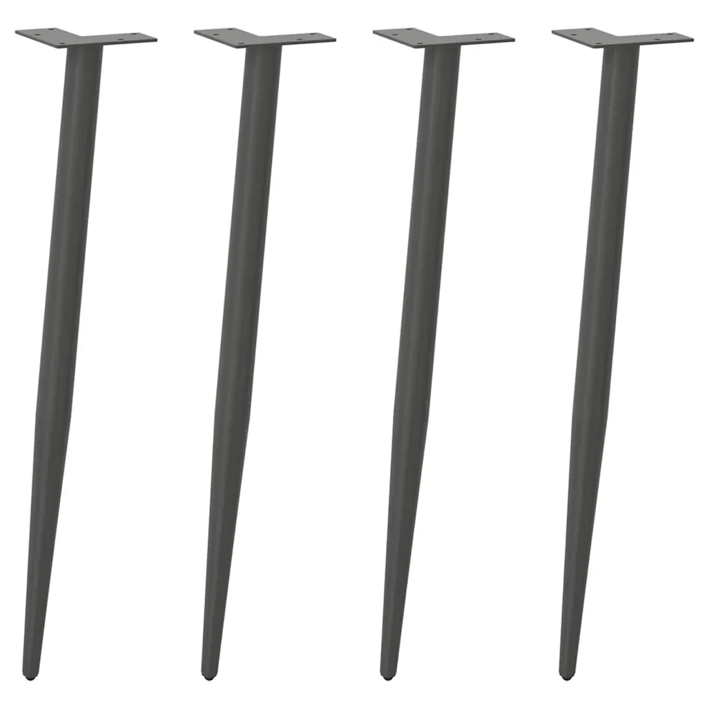 Pieds de table console forme conique 4 pcs anthracite 72-73 cm