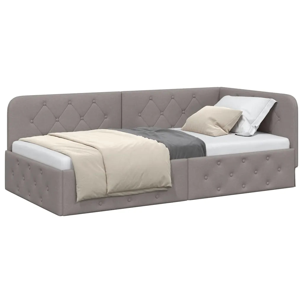 Cornice del letto ad angolo Talpa 100 x 200 cm Tessuto