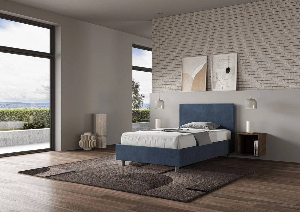 Letto Singolo 90x210 cm Senza Rete Adele Blu