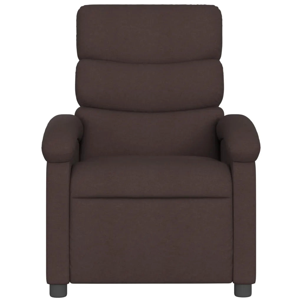 Fauteuil inclinable Marron foncé Tissu