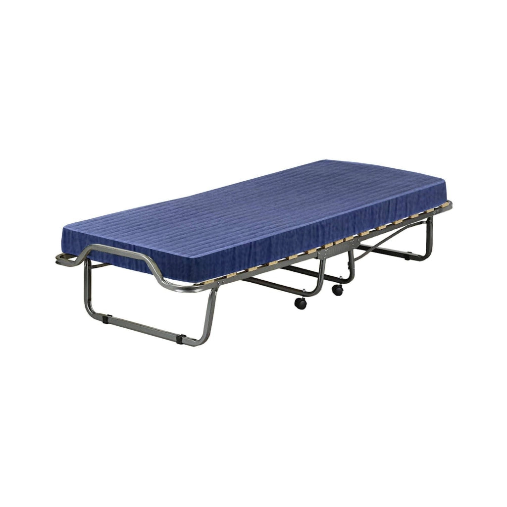 Letto pieghevole Nemesi, Brandina singola ortepedico e pieghevole, 100% Made in Italy, con materasso da 80x190 cm incluso