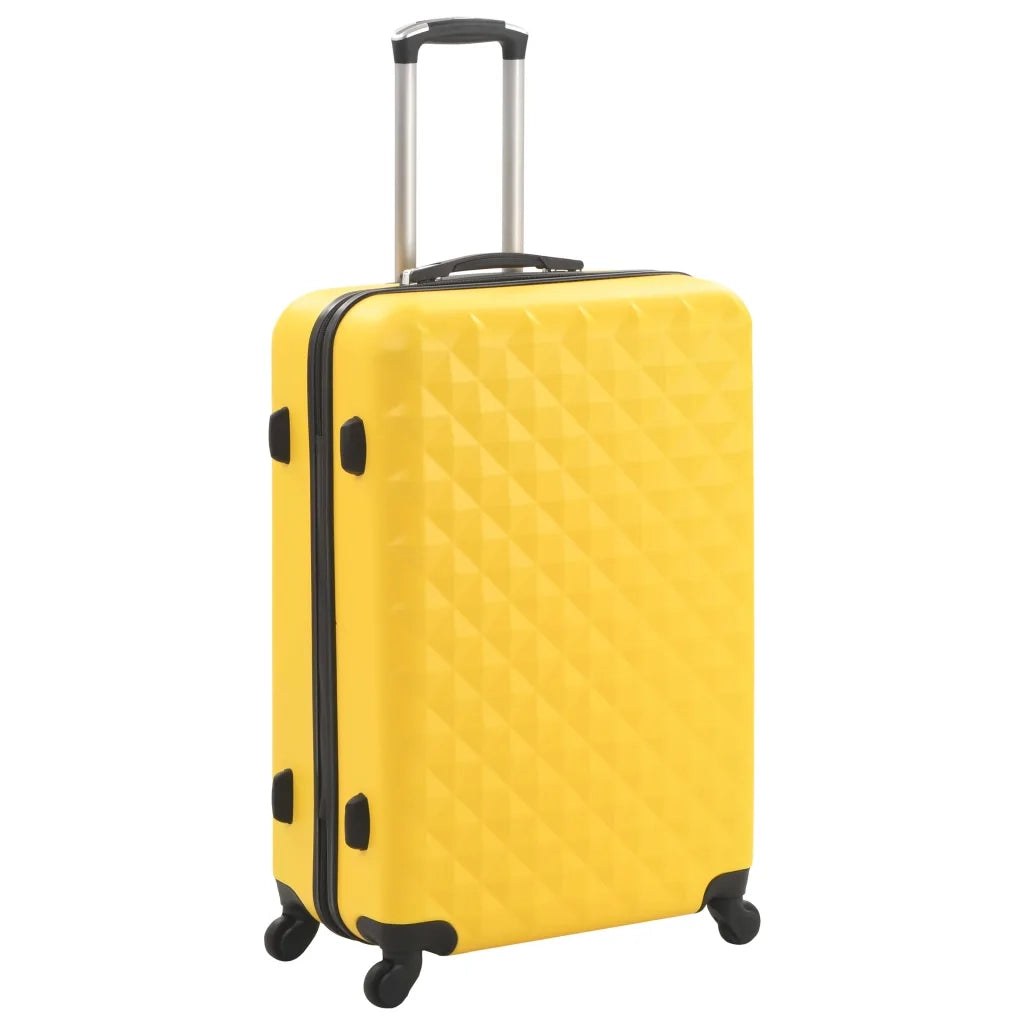 Set Trolley a Custodia Rigida 3 pz Giallo in ABS 91890