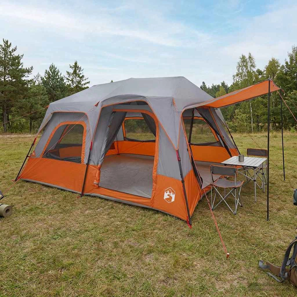 Tenda Istantanea 8 persona Grigio e arancione 42017486