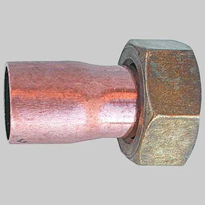 MEZZO BOCCHETTONE A SALDARE FEMMINA  DADO GIREVOLE  12 x 1/2     MADE IN ITALY